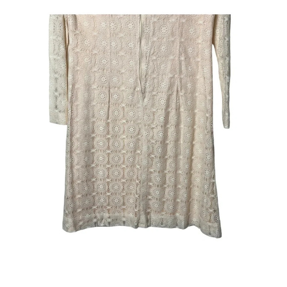 VINTAGE 1970’s MONTGOMERY WARD LACE PETER PAN COLLAR WITH BOW NECK DRESS - Picture 9 of 9